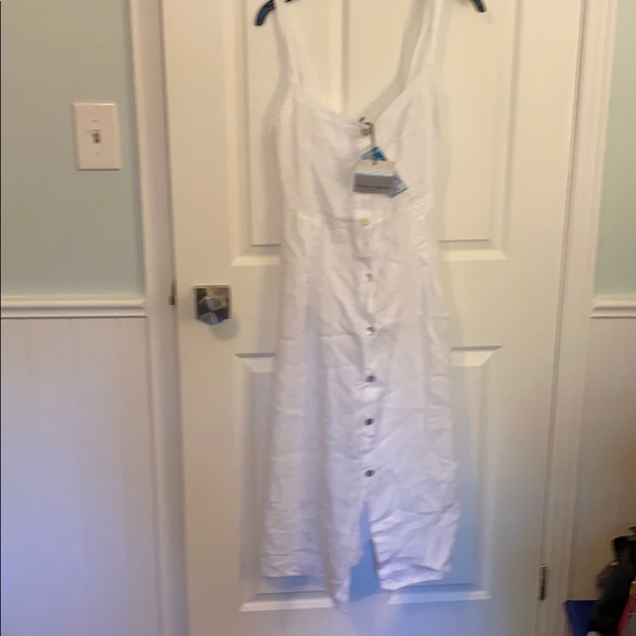 BNWT white linen Angela Mara sundress - Picture 1 of 3